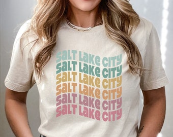 Salt Lake City Shirt, Retro Utah Shirt, SLC Shirt, Salt Lake City Gift, Salt Lake City Souvenir, Retro Utah Tee, SLC Gift Shirt
