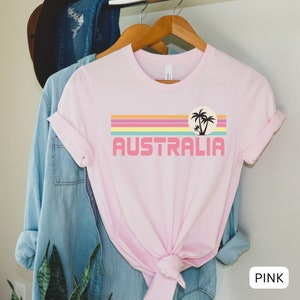 Australia Shirt, Beach Shirt, Retro Sunset Travel Sydney Shirt, Aussie Shirt, Australia Souvenir, Australia Gift, Palm Tree Honeymoon Gift