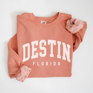 Destin Sweatshirt Comfort Colors Crewneck Destin Florida, Bachelorette Trip Matching Gifts Family Trip, Destin Souvenir, Travel Sweatshirt