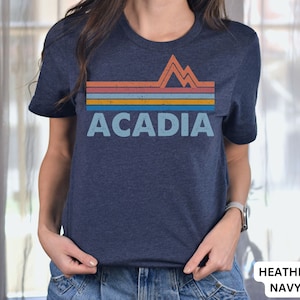 Acadia Shirt, Maine Shirt, Ski Shirt, National Park Shirts, Acadia Souvenir, Retro Mountain Tee, Travel Shirt, Hiking Shirt, Acadia Gift