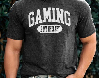 Shirt Gaming Is My Therapy, grappig therapie-T-shirt, gamercadeau, T-shirt videogamespeler