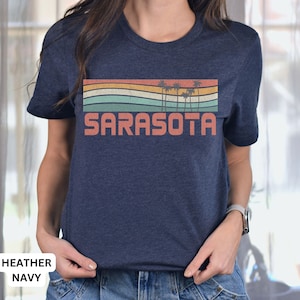 Camiseta de Sarasota, camiseta de Florida, camiseta de crucero, camiseta de vacaciones, camiseta retro de playa, camiseta de vacaciones a juego, camisetas de playa familiares, camiseta de playa de Sarasota