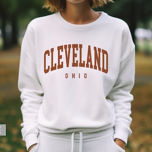 Cleveland Sweatshirt, Cleveland Hoodie Ohio Sweatshirt, Gift Souvenir Cleveland Football Baseball Fan Game Day, Vacation Hoodie Travel Gift