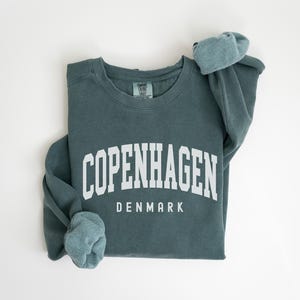 Copenhagen Sweatshirt Comfort Colors Copenhagen Crewneck, Denmark Honeymoon Trip Matching Family Trip, Copenhagen Souvenir Travel Gift
