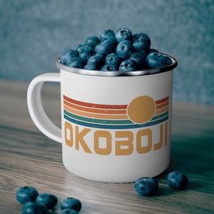 Okoboji Mug, Iowa Mug, Okoboji Souvenir, Camping Mug, Okoboji Camp Mug, Lake Okoboji Gift, Groomsmen Gifts, Lake Life Camp Mug