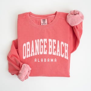 Orange Beach Sweatshirt, Comfort Colors Crewneck Alabama, Bachelorette Trip Gifts, Orange Beach Souvenir, OBA Matching Spring Break Gift