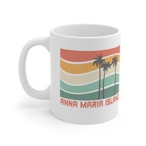 Taza de la isla de Anna Maria, taza de Florida, recuerdo de la isla de Anna Maria, regalo de luna de miel, regalo de la isla de Anna Maria, taza de palmera, taza de playa imagen 3