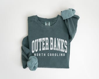 Outer Banks Sweatshirt Comfort Colors Outer Banks Crewneck, North Carolina Beach Trip Matching Gifts Family Trip, Outer Banks Souvenir