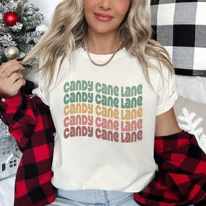 Candy Cane Lane Christmas Shirt, Christmas Sweet Shirt, Retro Candy Cane Lane Sweet Gift, Family Christmas Holiday Tees, Candy Cane Baker
