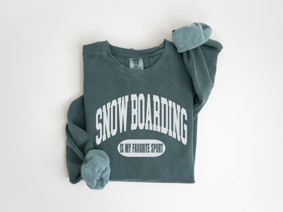 Snow Boarding Sweatshirt, Comfort Colors Mountain Thrill Seeker