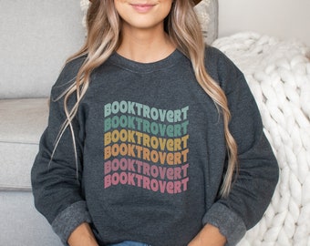 Booktrovert Sweatshirt, Books Hoodie Booktrovert Gift, Booktrovert Retro Womens Hoodie Gift, Reading Gift, Librarian Library Sweatshirt