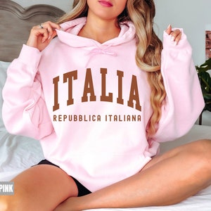 Italy Sweatshirt, Italy Hoodie Rome Sweatshirt, Gift Souvenir Italy Futbol Soccer Fan Game Day, Vacation Hoodie Travel Gift
