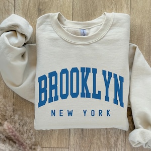 Brooklyn Sweatshirt, Brooklyn Hoodie, Brooklyn New York Gift, Hometown Travel Sweatshirt, Honeymoon College Style Hoodie Brooklyn Souvenir