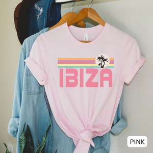 Ibiza Shirt, Strand Shirt, Retro Sunset Travel Tee, Ibiza Vakantie, Palmboom Shirt, Huwelijksreis Cadeau, Vakantie Shirt, Island T, Ibiza Tshirt
