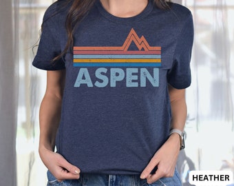 Aspen Shirt, Colorado Shirt, Ski Shirt, National Parks Shirt, Aspen Souvenir, Retro Mountain Tee, Travel Shirt, Hiking Shirt, Aspen Tshirt