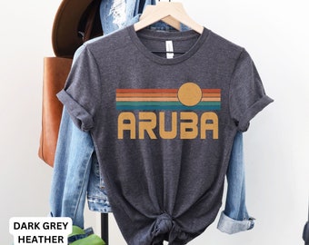 Camicia Aruba, Camicia One Happy Island, Souvenir di Aruba, Camicia luna di miele, Camicia caraibica, Camicia Paradise, Camicia per le vacanze al mare, Felpa con cappuccio Aruba,