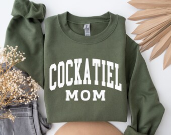 Cockatiel Mom Sweatshirt, Cockatiel Gift, Animal Mama Crewneck, New Pet Present for Bird Farm Mom Gift, Life Is Better With Cockatiels