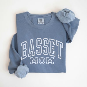Basset Mom Shirt Comfort Colors Basset Lover Gift, Dog Mama Tee, New Puppy Present for Basset Dog Mom Gift, Gift for Dog Lover