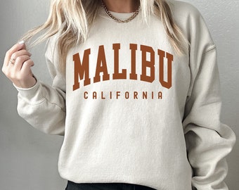 Malibu Sweatshirt, Malibu Hoodie California Sweatshirt, Gift