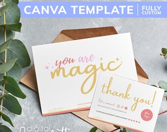 You are Magic Thank You Card / Canva Fully Custom