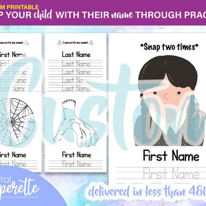 Hoja de trabajo de nombre personalizado imprimible / Snap Twice / Ayude a su hijo con su nombre a través de la práctica / Digital Paperette