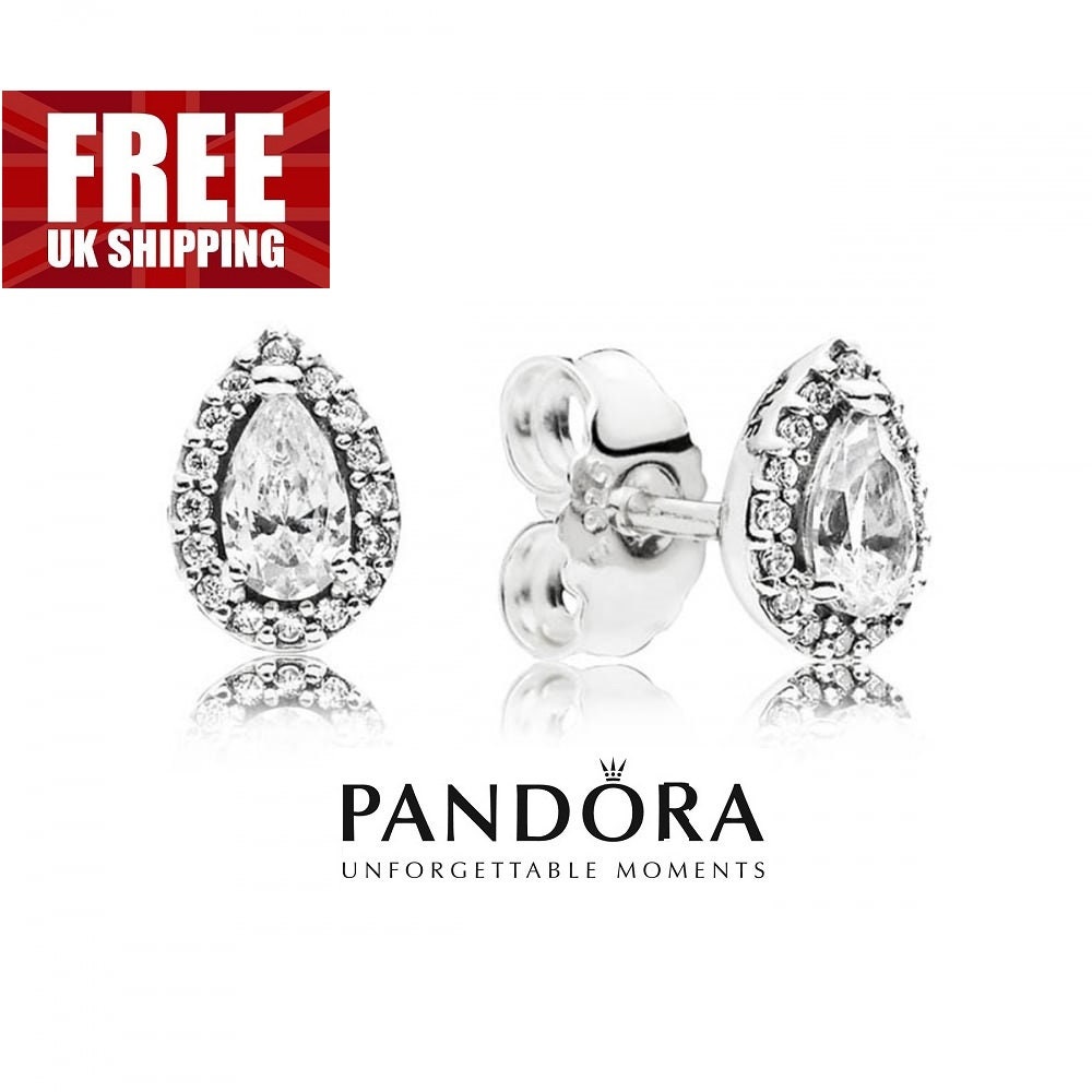 Teardrop halo sale earrings