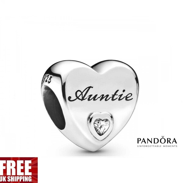 Pandora Auntie Love Heart New Charm Personalized Handmade Silver Jewellery Thoughtful Family Gifts for Women Minimalist Customized Presents