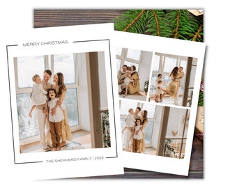 Editable Christmas Photo Card Template: Canva Holiday Card (Instant Download)