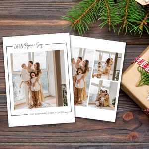 Rejoice Christmas Photo Card, Editable Template, Holiday Photo Card 2022 | Canva Template | Instant Download