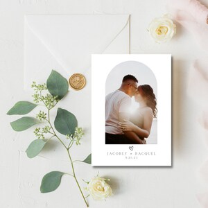Simplistic Save The Date Card, Editable Template, Modern Save The Date Card | Wedding Template | Canva Template | Instant Download