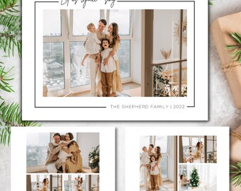 Delicate Christmas Photo Card Template: Editable Canva Design (Instant Download)