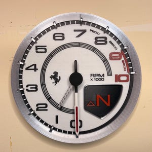 Ferrari 458 Speedometer Inspired Wall Clock - Gift for Men and Women