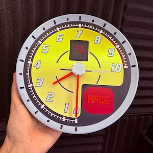 Ferrari F430 Scuderia Speedometer Inspired Wall Clock - Men's Gift for Garage Salon 458 488 F1 Home Decor