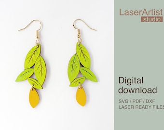 Leaf Earrings Laser Cut File (Digital Download)