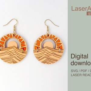 You are my sunshine earring laser cut file, earring DIGITAL DOWNLOAD FILE