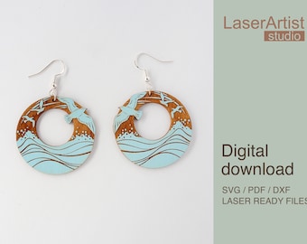 Seagull Earring Laser Cut File (Digital Download)