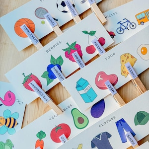 Montessori para niños pequeños, materiales Montessori, juguetes educativos, juguetes Montessori, clasificación de colores, aprendizaje de colores, materiales imprimibles para la educación en el hogar, manualidades para niños