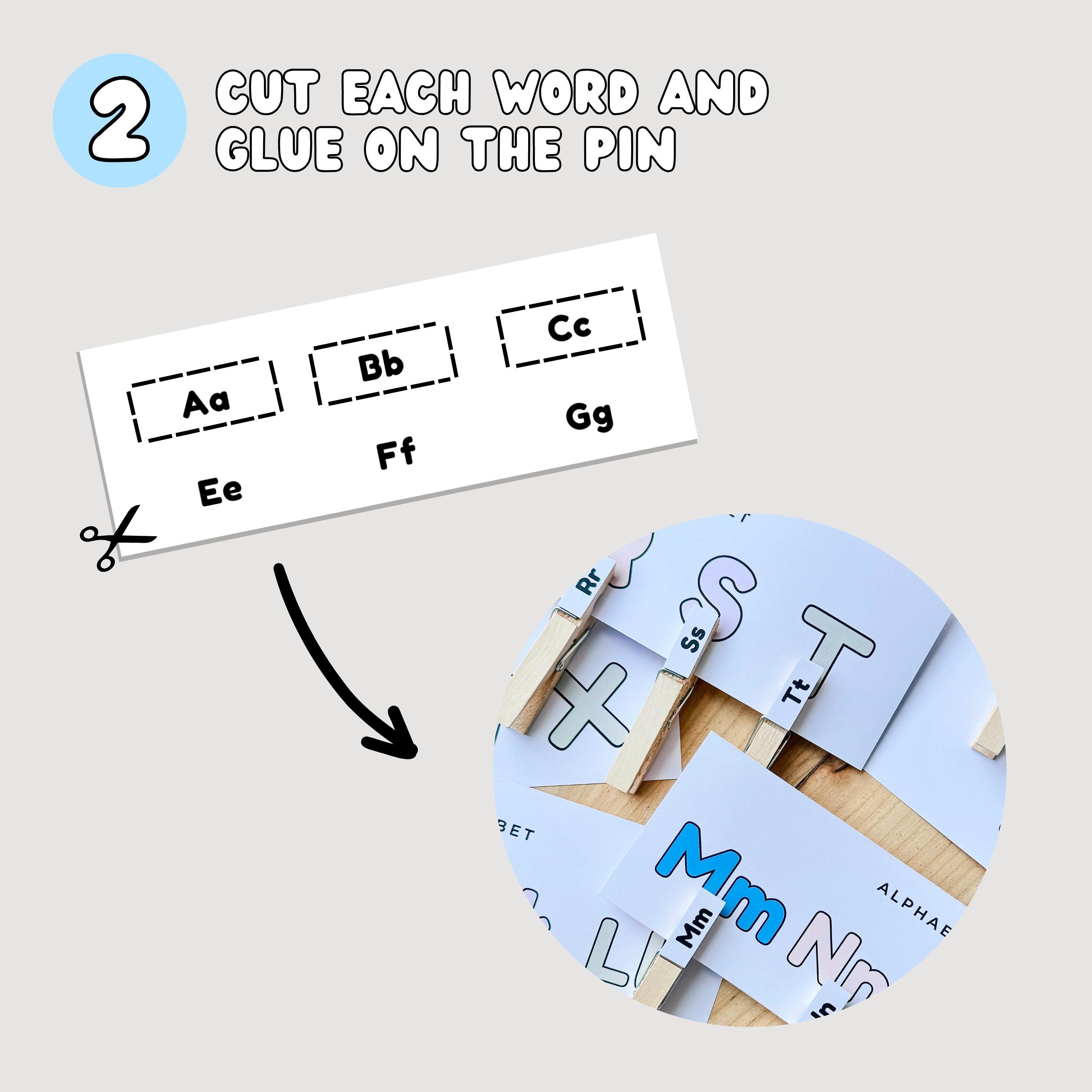 Montessori Alphabet Matching Game, Homeschool Printable (PDF Pattern ...