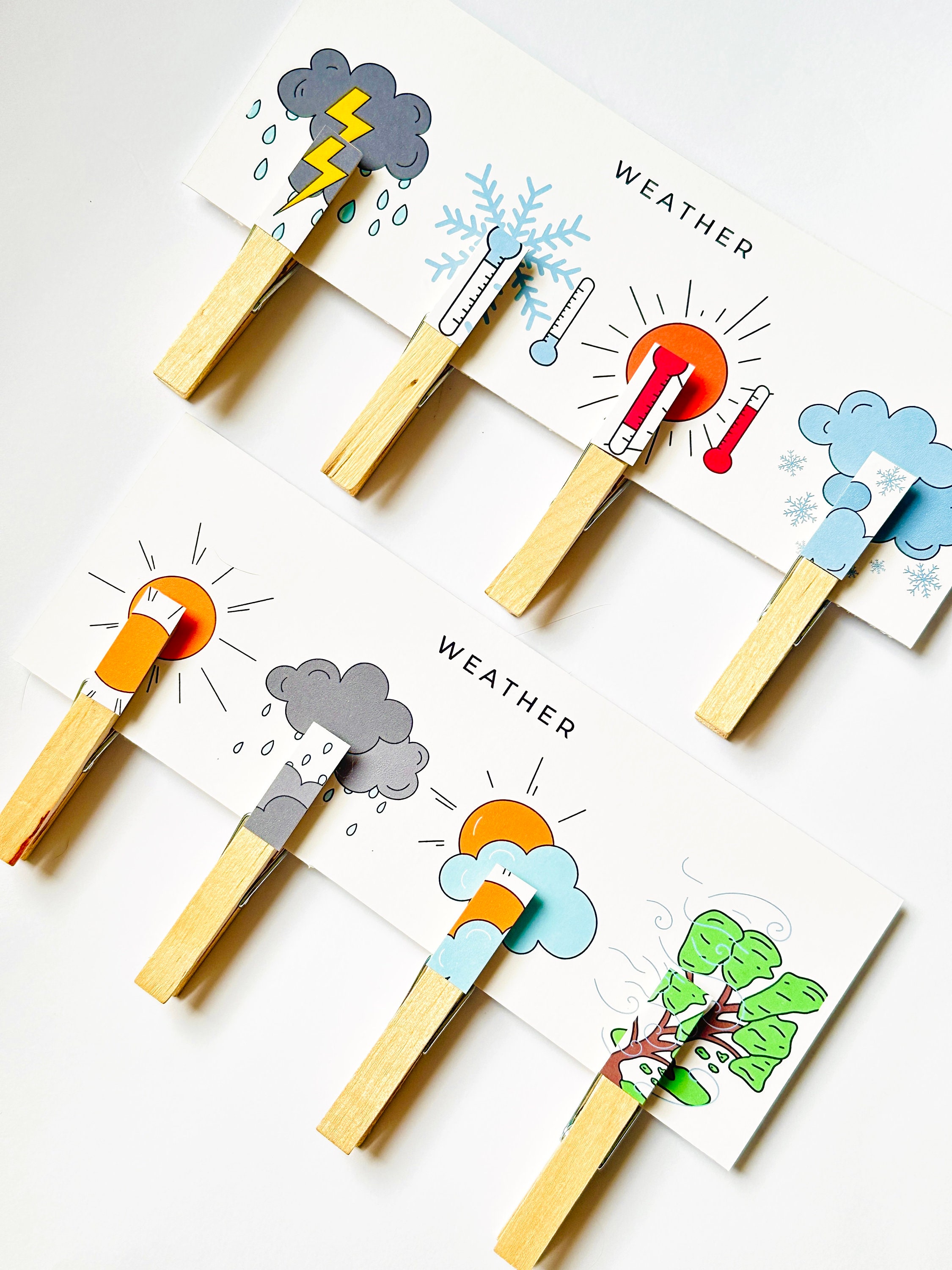Montessori Weather Sorting Game, Homeschool Printable (kids DIY) - Etsy