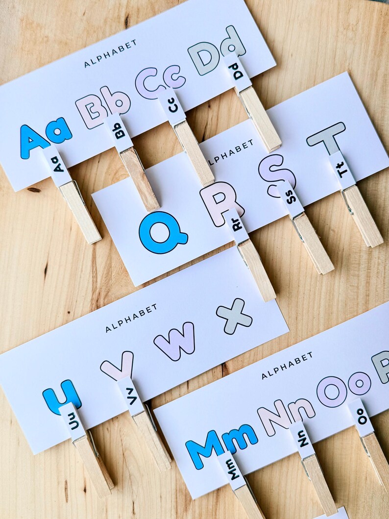 Montessori Alphabet Matching Game, Homeschool Printable (PDF Pattern ...