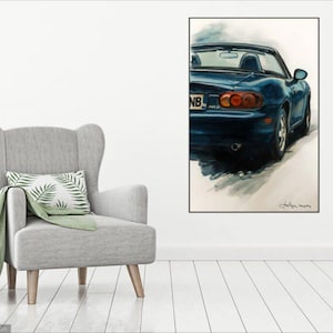Mazda MX5 Miata - painting 70 x 108 cm