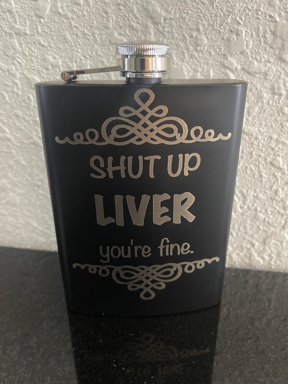 8oz Personalized BLACK Laurels with Initial Flask CUSTOM PERSONALIZED 8oz Personalized BLACK Laurels with Initial Flask CUSTOM PERSONALIZED