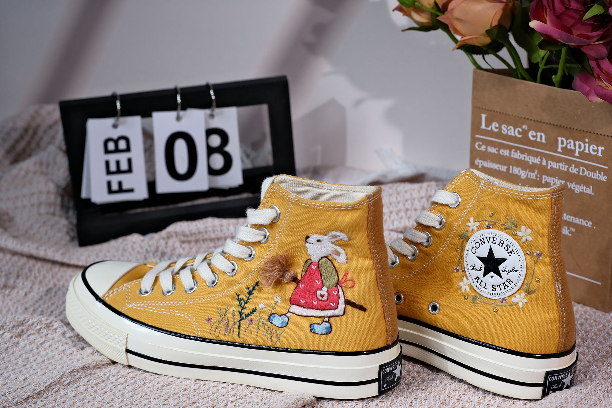 Converse Embroidered Shoesconverse Chuck Taylor - Etsy