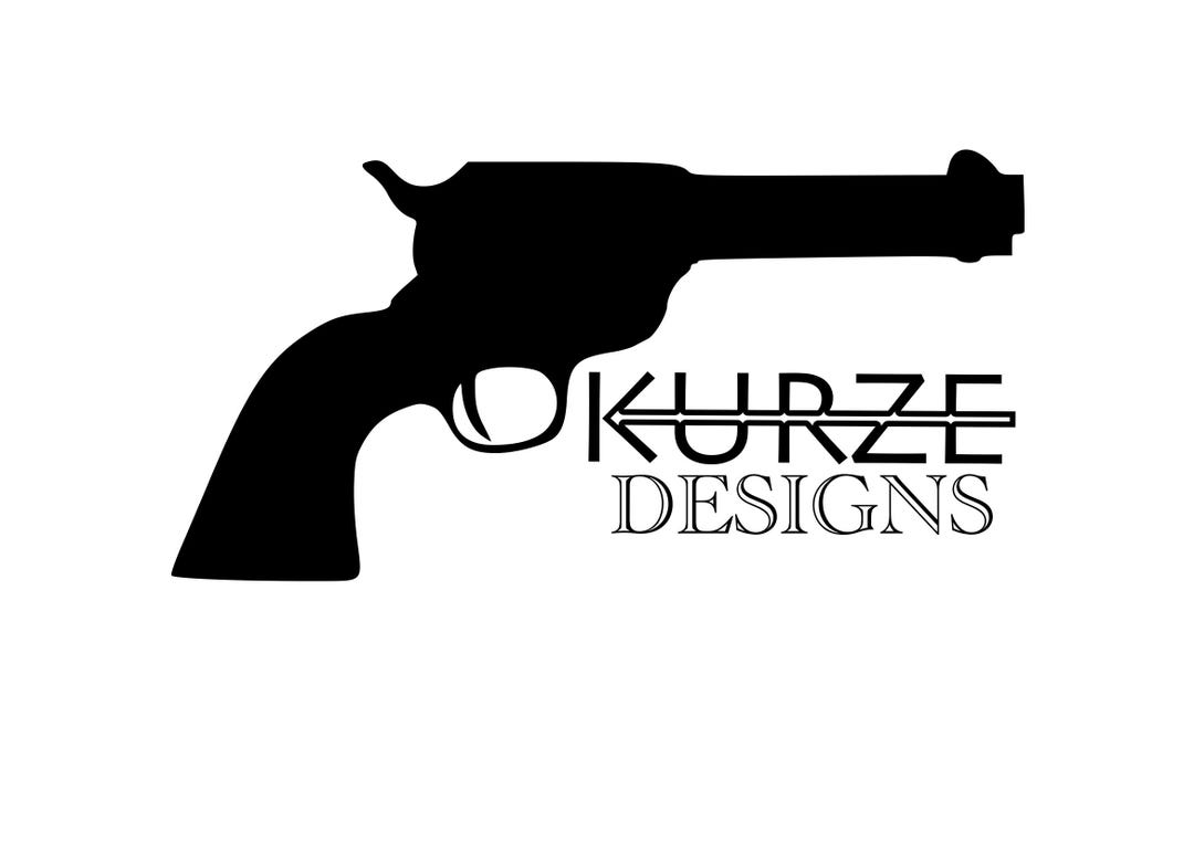 Western Revolver Outline SVG/PDF/DXF - Etsy
