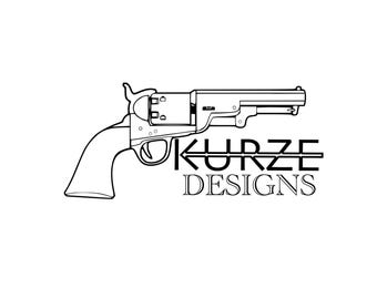 Detailed Black Powder Revolver SVG/DXF/PDF
