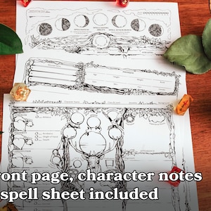 Dnd Character Sheet: Primal Roots. Hand-illustrated Nature-inspired 5th ...