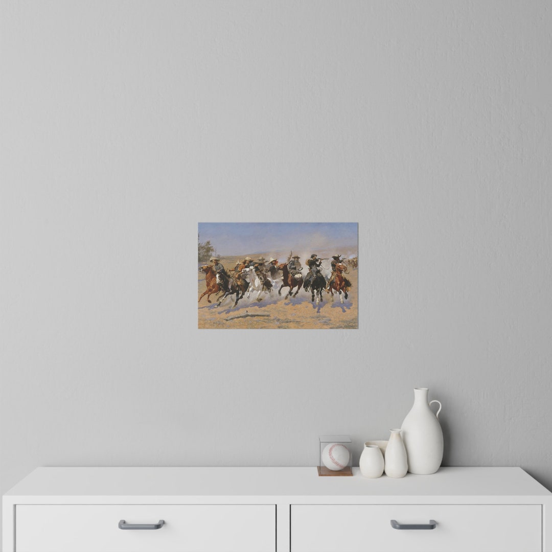 Cowboy Western Wall Decal Colorful Vibrant Living Room Man Etsy