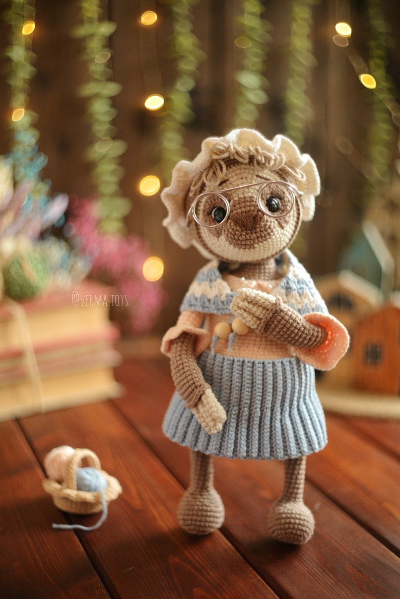 Crochet pattern cute sloth Fina doll PDF image 6