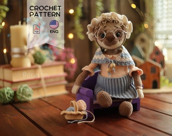 Crochet pattern cute sloth Fina doll PDF