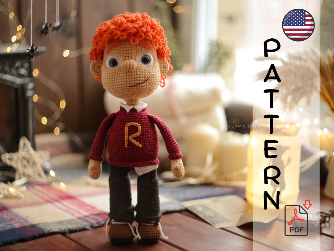 Crochet Pattern Cute Magician Ronald Doll PDF - Etsy